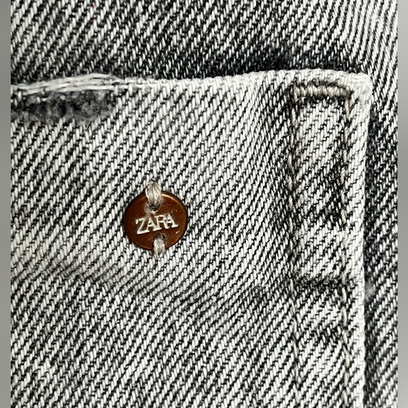 ZARA gray denim paper bag short - Picture 9 of 10